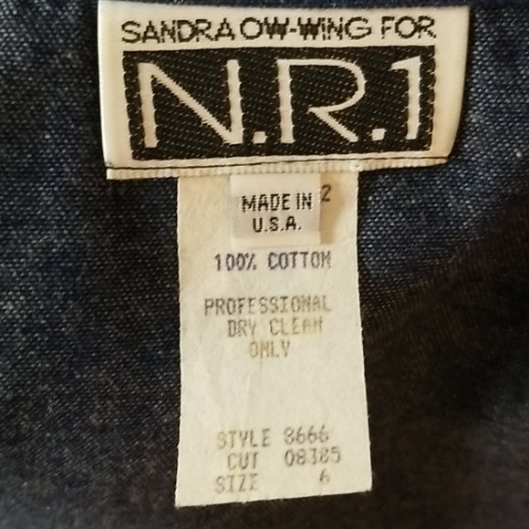 SANDRA OW- WING FOR N.R.1 JEAN DRESS SIZE 6 - Picture 7 of 7